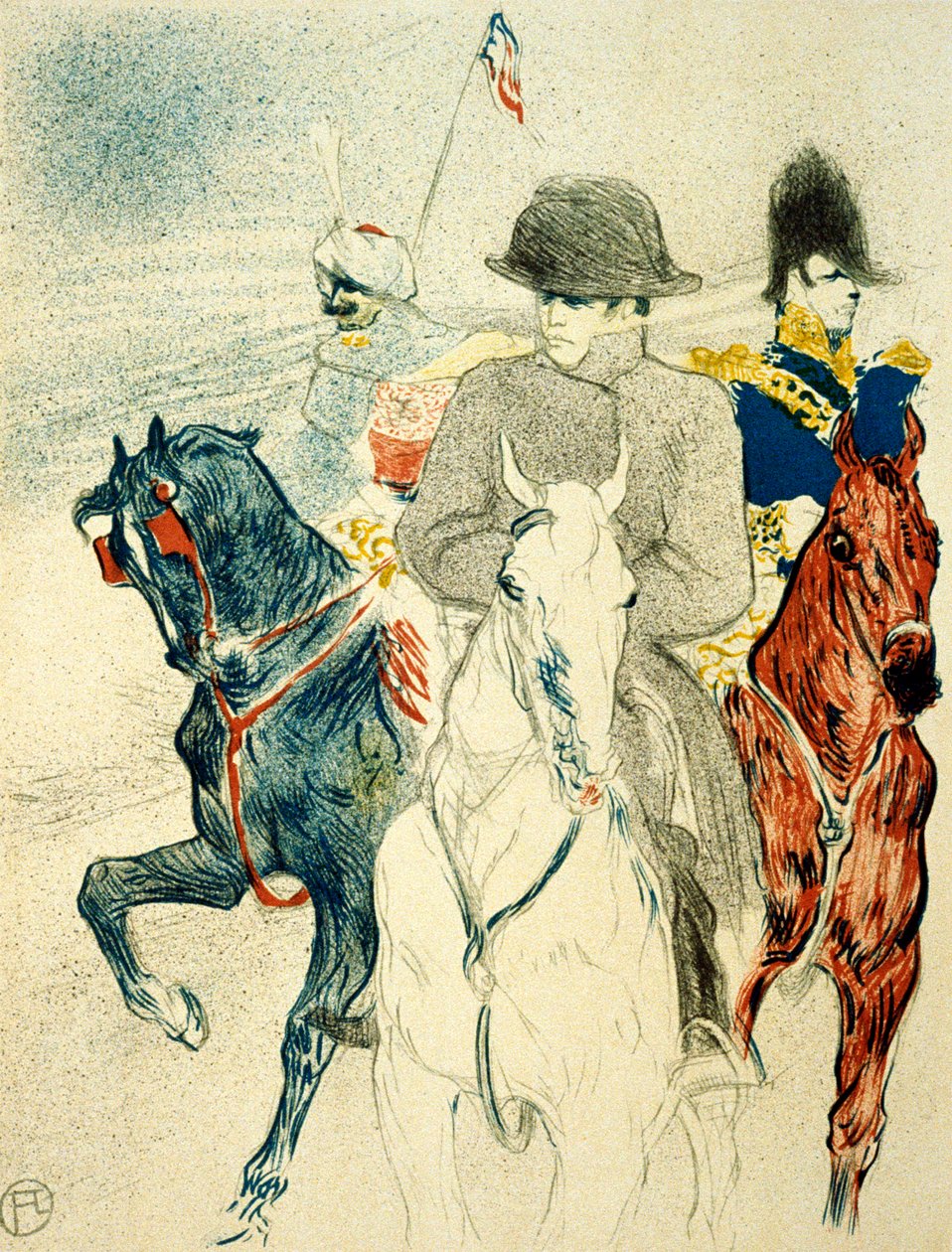 拿破仑的历史我拒绝了这本书的海报设计，1895年。 作者 亨利·德·图卢兹·劳特雷克