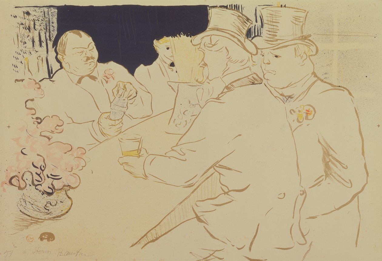 爱尔兰和美国酒吧，rue Royale，为The Chap Book，1895年 作者 亨利·德·图卢兹·劳特雷克