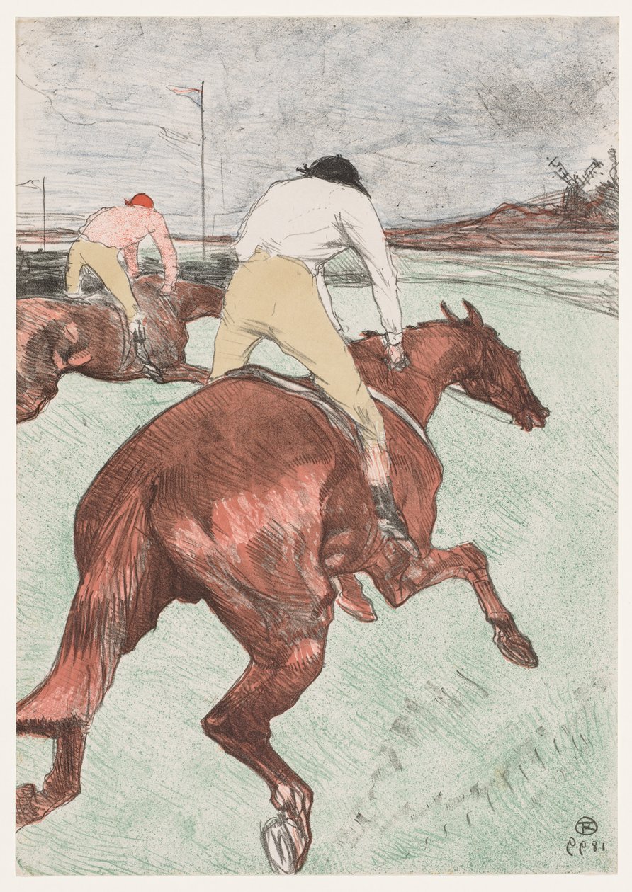骑师，1899年。 作者 亨利·德·图卢兹·劳特雷克
