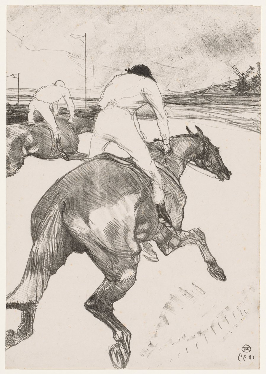 骑师，1899年。 作者 亨利·德·图卢兹·劳特雷克