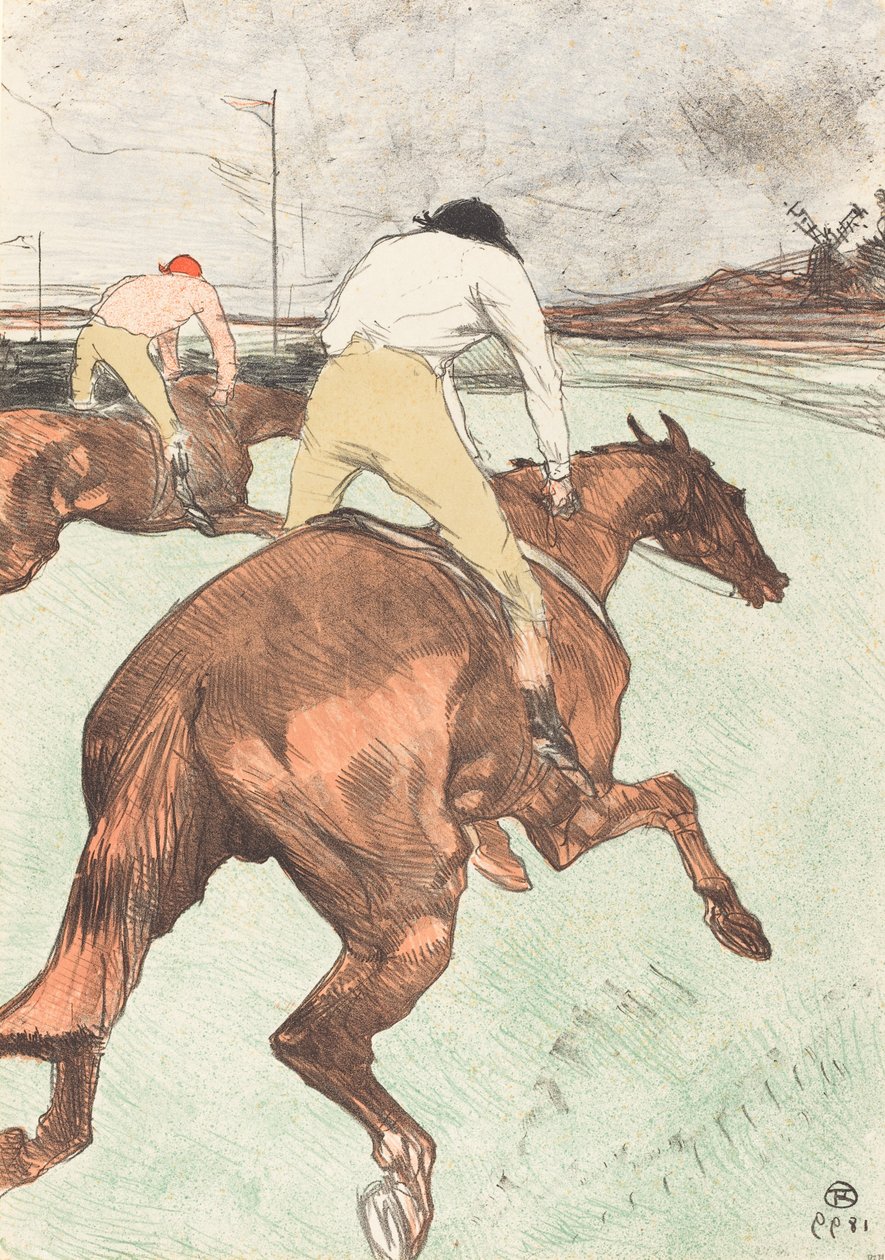 骑师 Le jockey, 1899年。 作者 亨利·德·图卢兹·劳特雷克