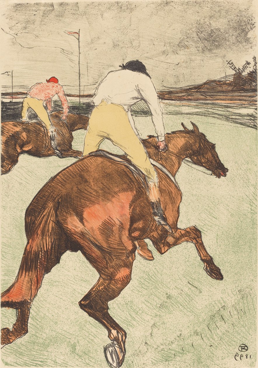 骑师 Le jockey, 1899年。 作者 亨利·德·图卢兹·劳特雷克