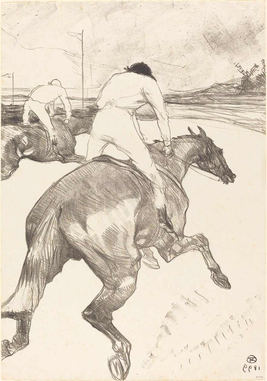 骑师 Le jockey, 1899年。 作者 亨利·德·图卢兹·劳特雷克