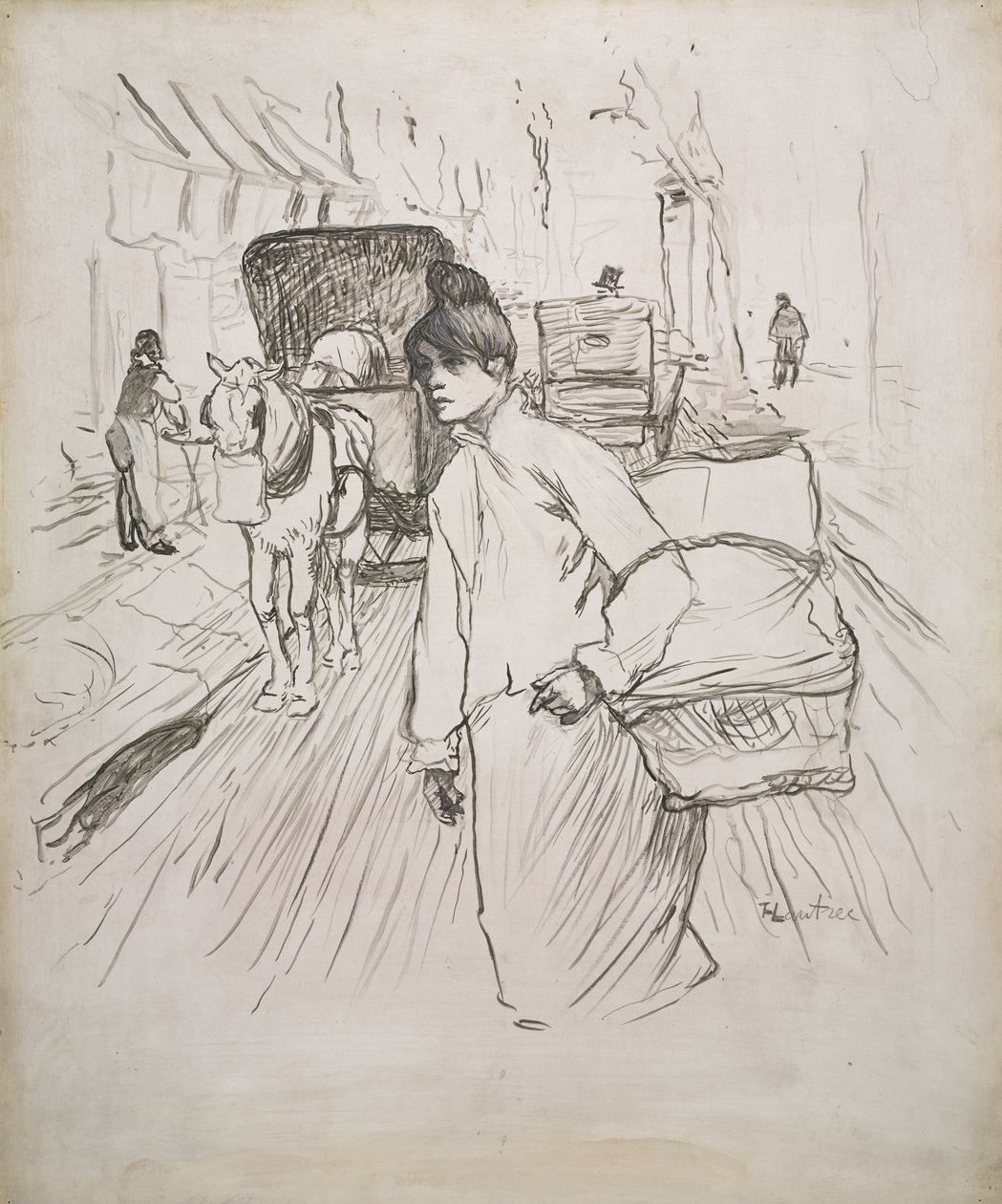 洗衣房，1888年。 作者 亨利·德·图卢兹·劳特雷克
