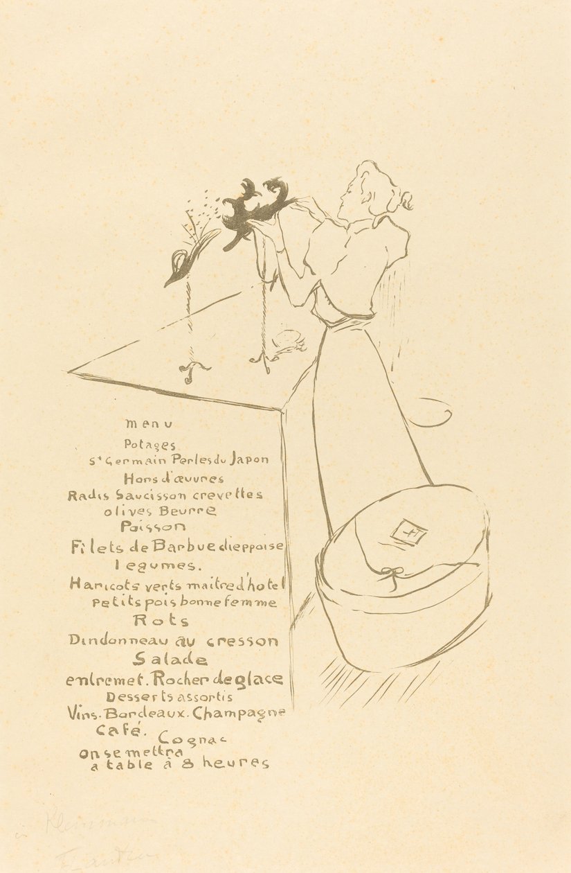 Milliner La Modiste - Renée Vert, 1893年。 作者 亨利·德·图卢兹·劳特雷克