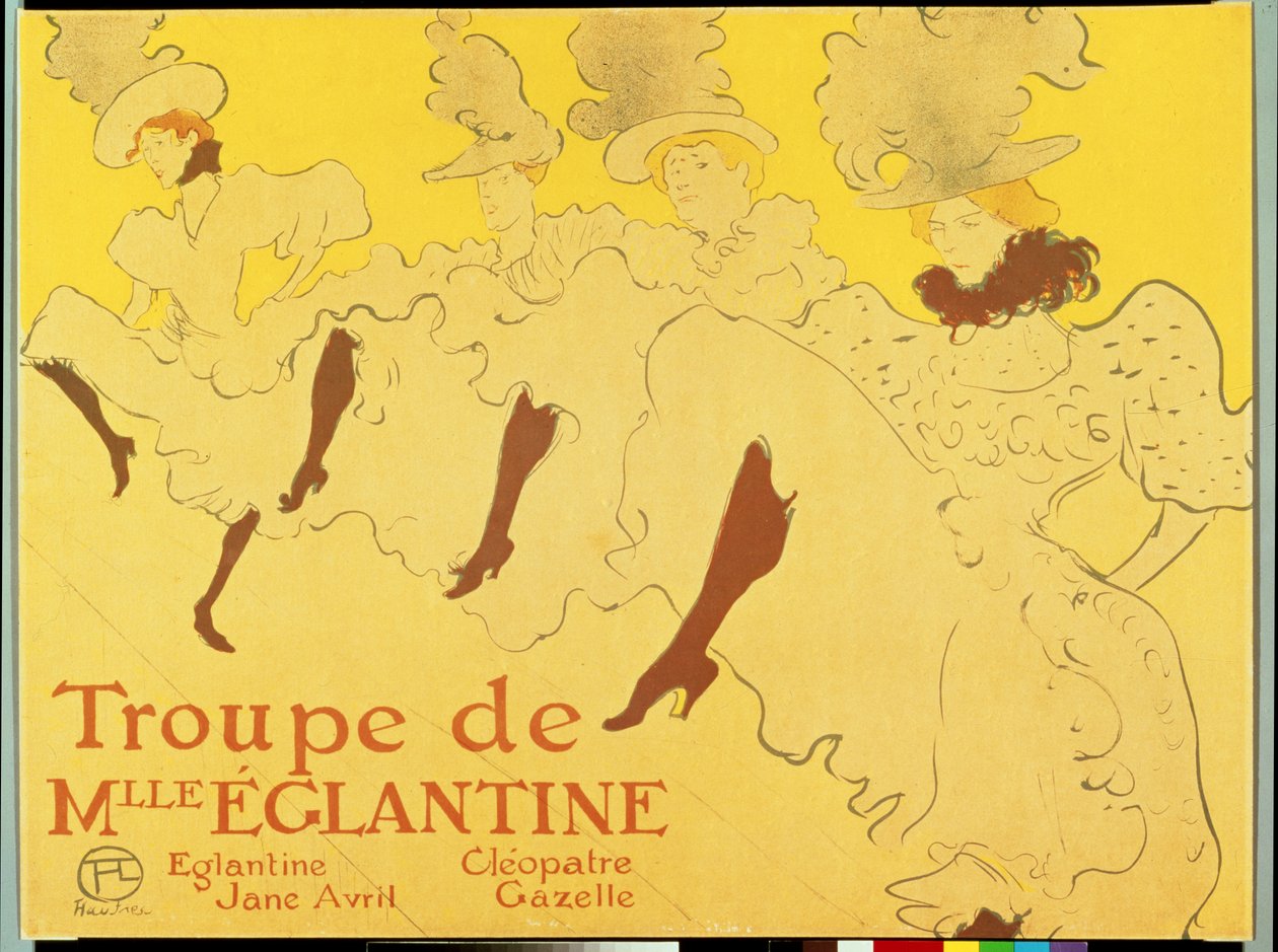 Madeusiselle Eglantine剧团，1896年 作者 亨利·德·图卢兹·劳特雷克