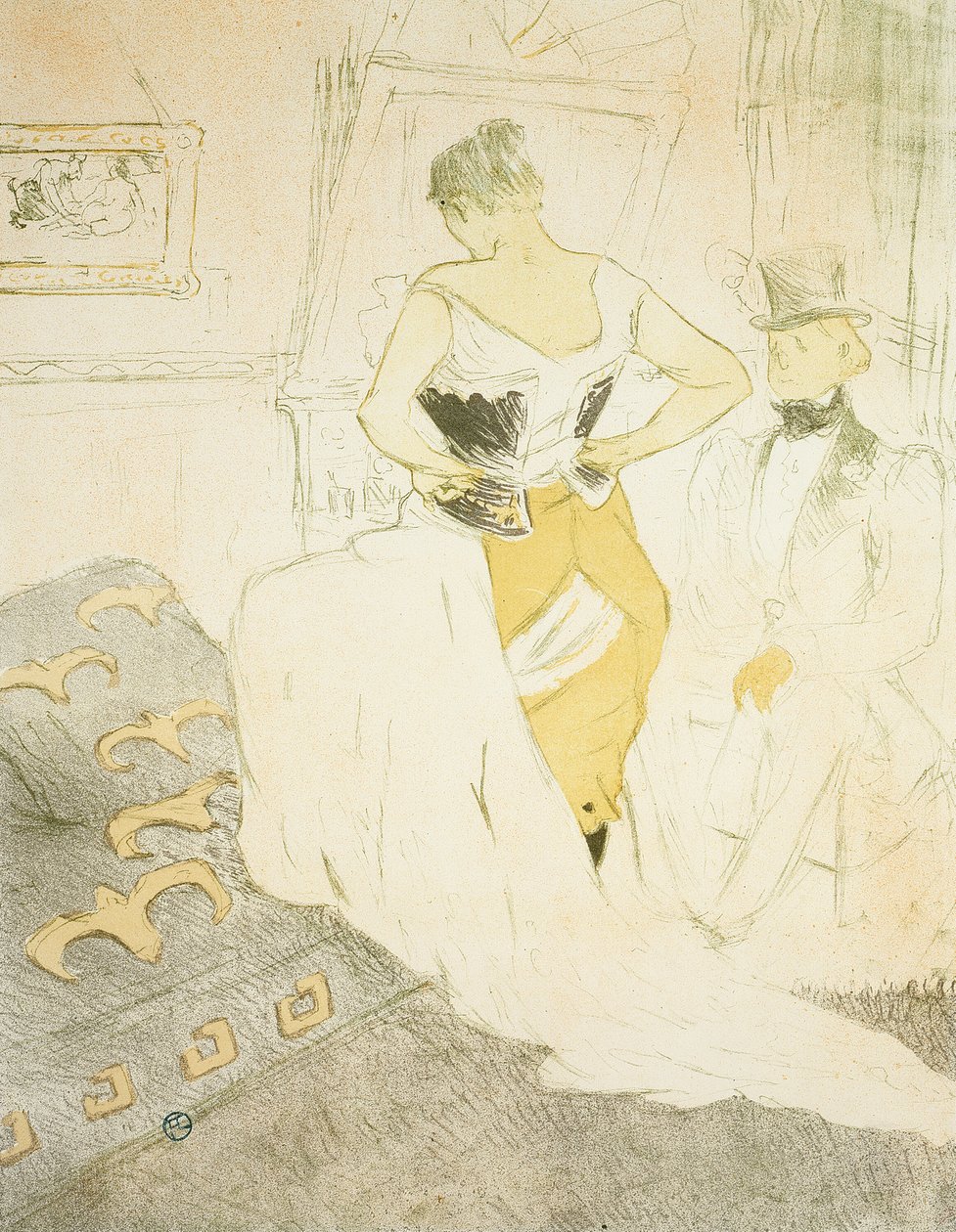 系紧身衣的女人》，《路过征服》，《埃尔斯》第九版 作者 亨利·德·图卢兹·劳特雷克