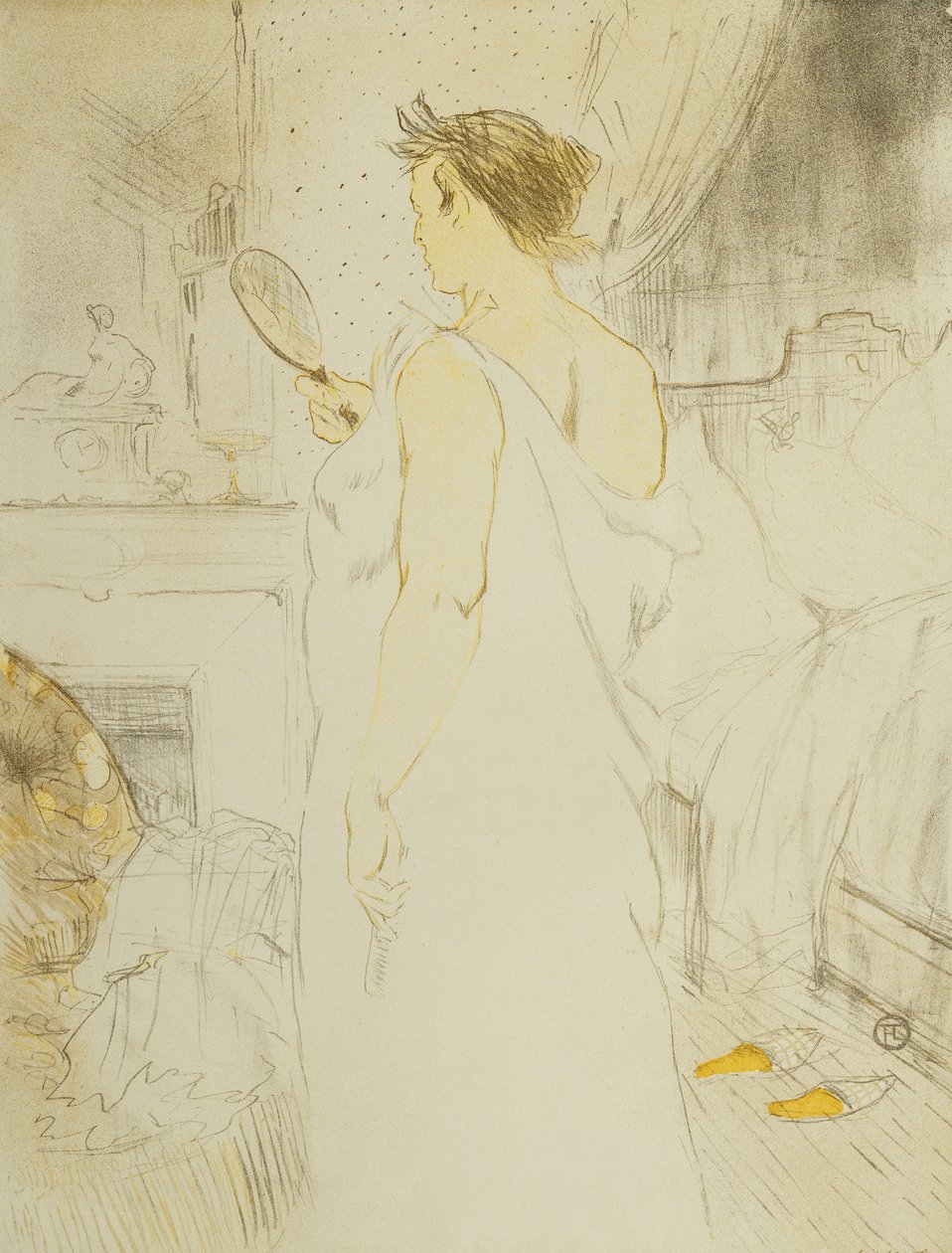 女人冰-冰手；冰淇淋女人-手中的冰淇淋，埃勒（Eles）的第六版，1896年 作者 亨利·德·图卢兹·劳特雷克