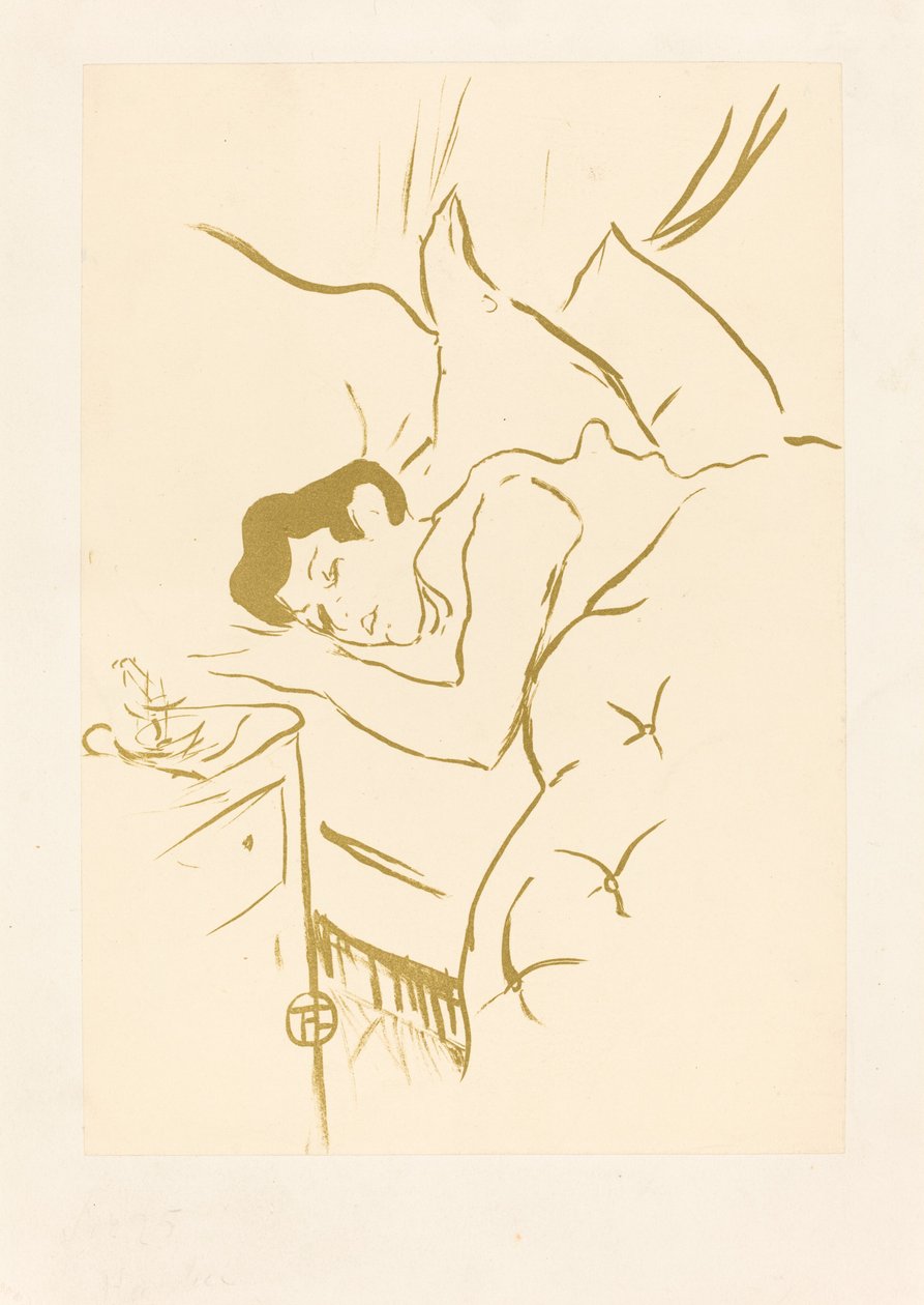 你的嘴 Ta bouche, 1893年。 作者 亨利·德·图卢兹·劳特雷克