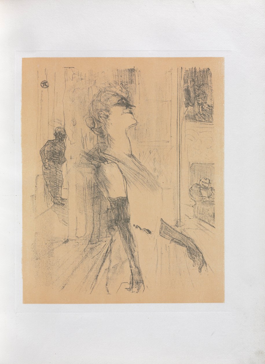 伊维特·吉尔伯特（英语：Yvette Guilbert-English）系列：现场，1898年。 作者 亨利·德·图卢兹·劳特雷克