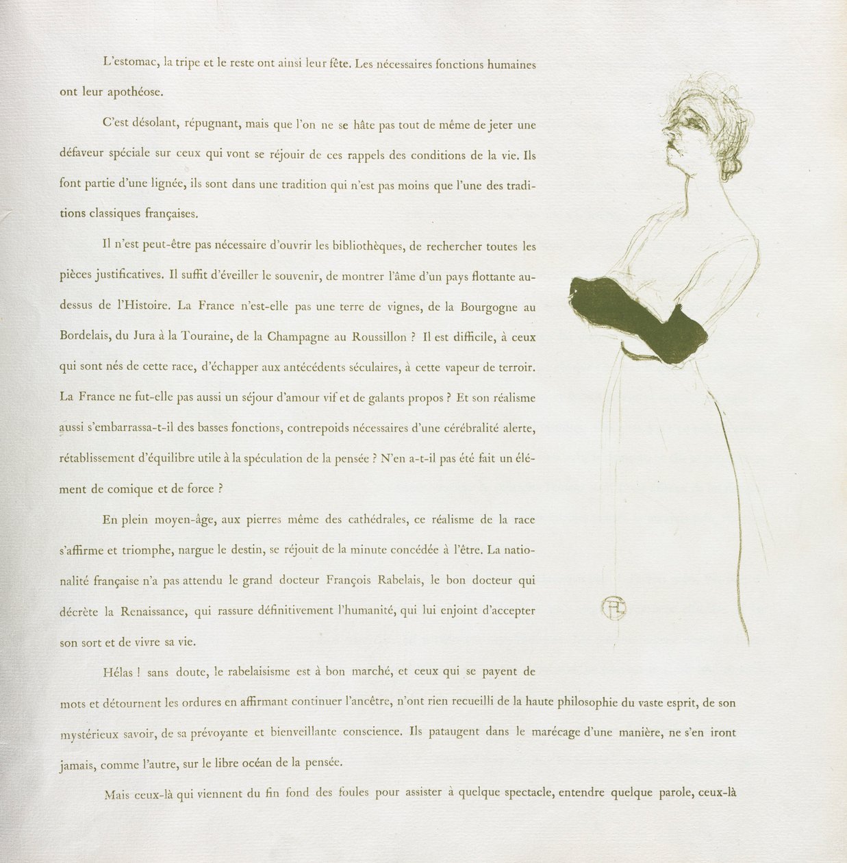 伊维特·吉尔伯特（Yvette Guilbert-French）系列：1894年第10号。 作者 亨利·德·图卢兹·劳特雷克