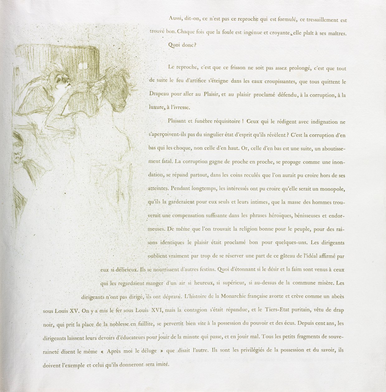 伊维特·吉尔伯特（Yvette Guilbert-French）系列：1894年第13号。 作者 亨利·德·图卢兹·劳特雷克