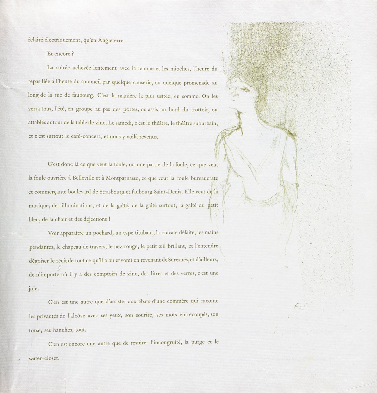 伊维特·吉尔伯特（Yvette Guilbert-French）系列：1894年第9号。 作者 亨利·德·图卢兹·劳特雷克