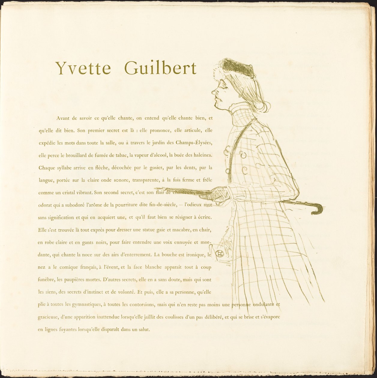Yvette Guilbert 作者 亨利·德·图卢兹·劳特雷克