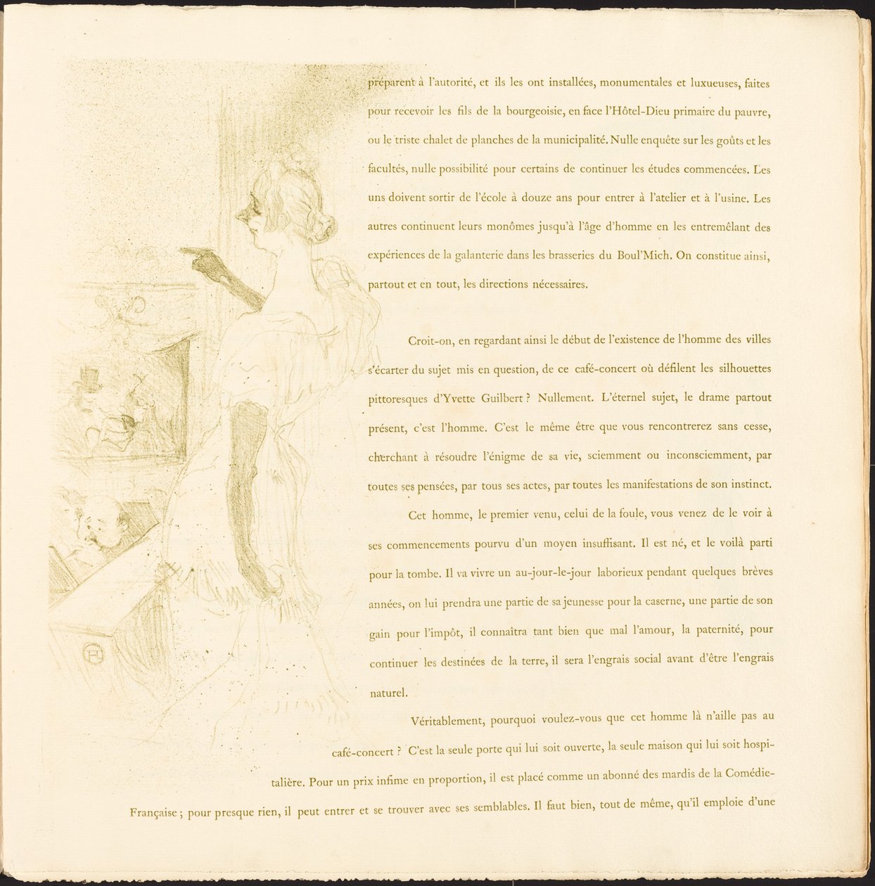 伊维特-吉尔伯特，1894年。 作者 亨利·德·图卢兹·劳特雷克