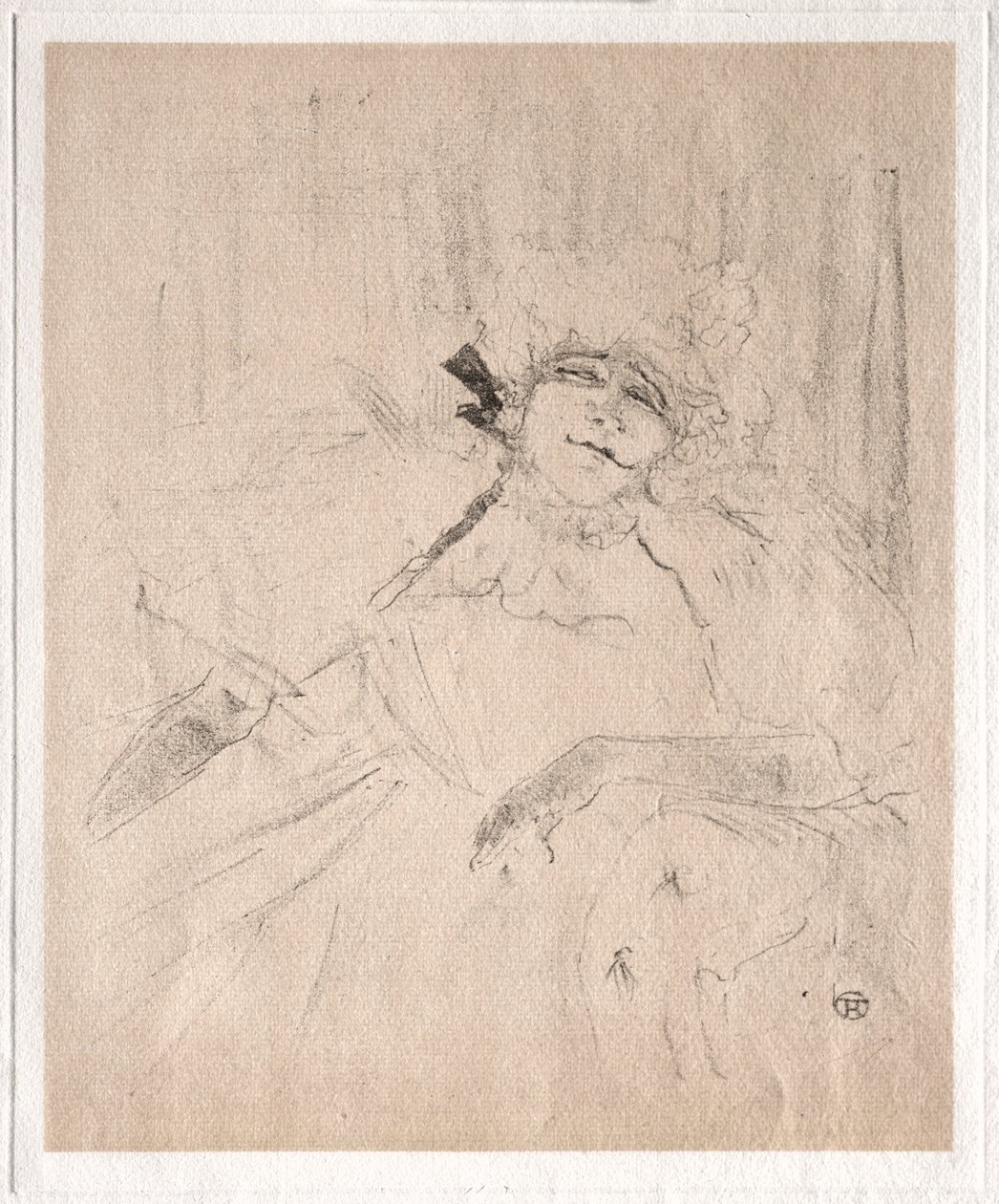 Yvette Guilbert：Chanson Ancienne，1898年。 作者 亨利·德·图卢兹·劳特雷克
