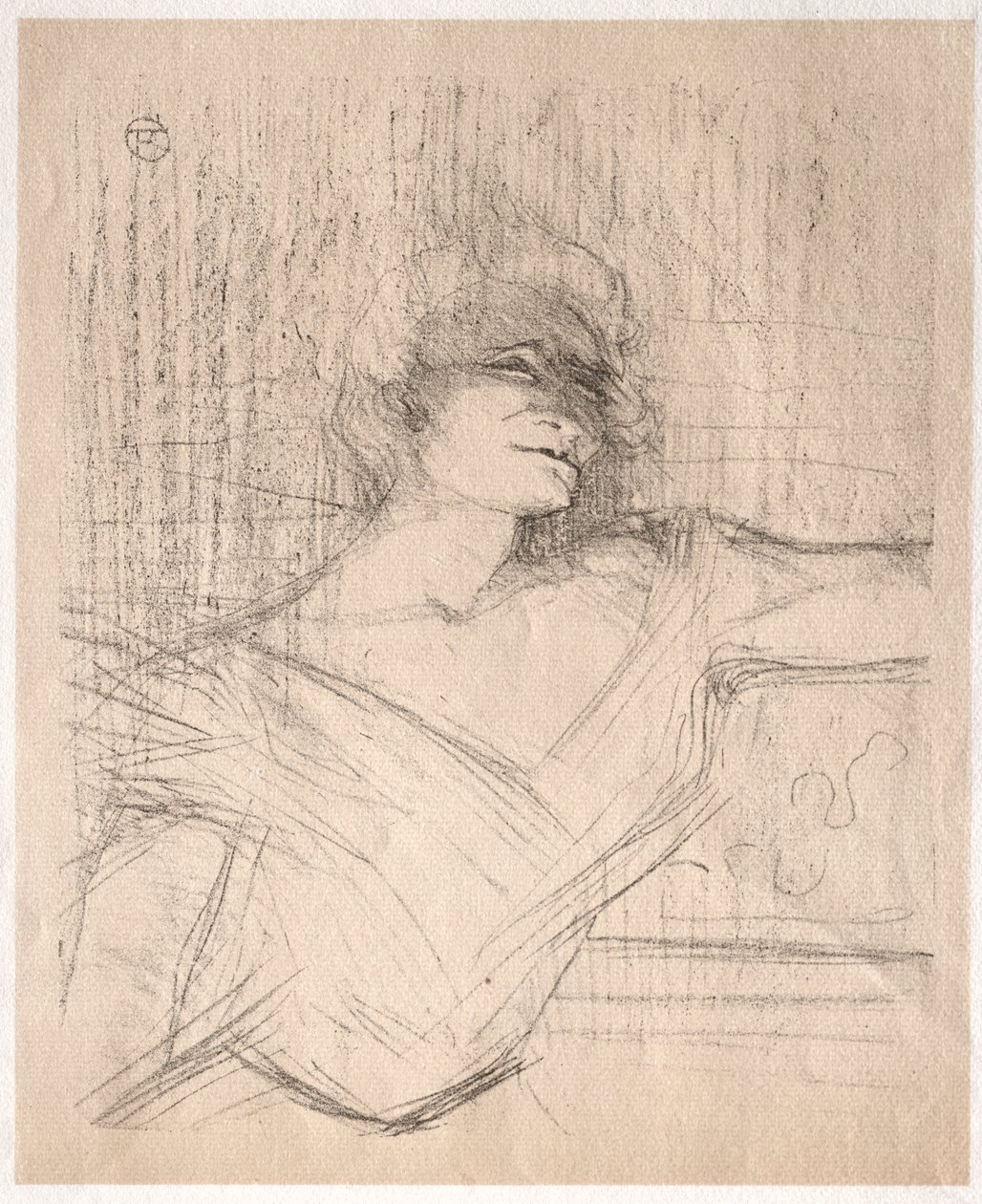 Yvette Guilbert：《Dans la glu》，1898年。 作者 亨利·德·图卢兹·劳特雷克