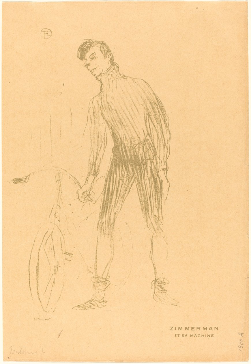 Zimmerman et sa machine Zimmerman和他的机器，1895年。 作者 亨利·德·图卢兹·劳特雷克