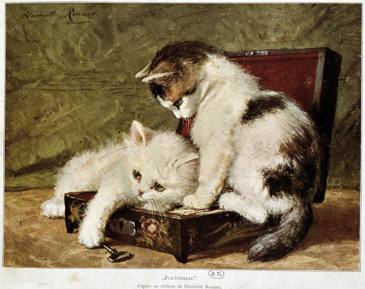 Folatrerie（小猫） - 作者 Henriette Ronner 作者 亨利特·罗纳·克尼普