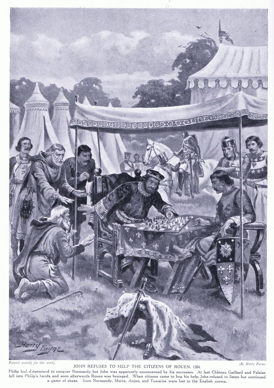 约翰拒绝帮助鲁昂AD1204，1920年代的公民 作者 亨利·佩恩