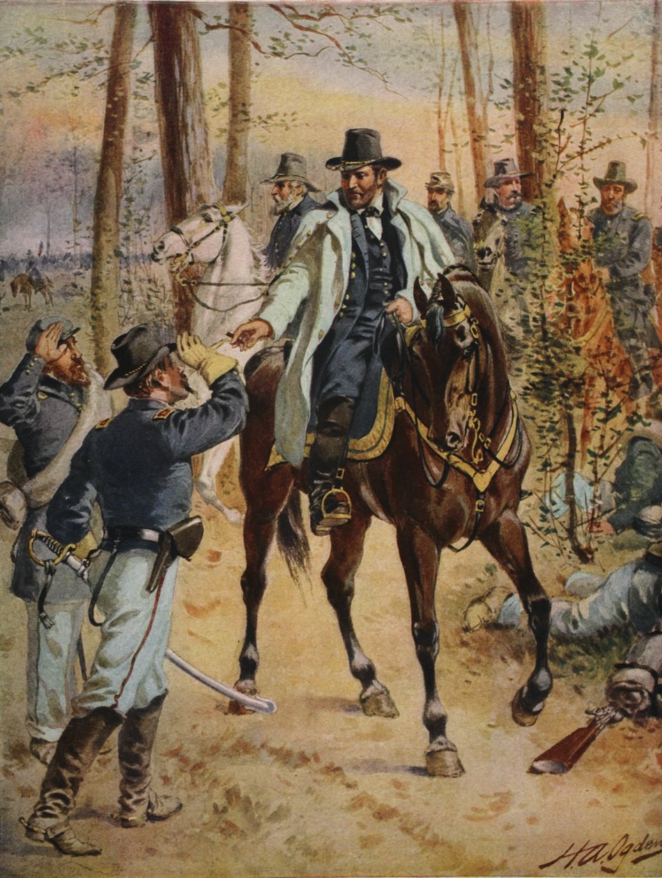 1864年5月5日荒野运动中的格兰特将军 作者 亨利·亚历山大·奥格登