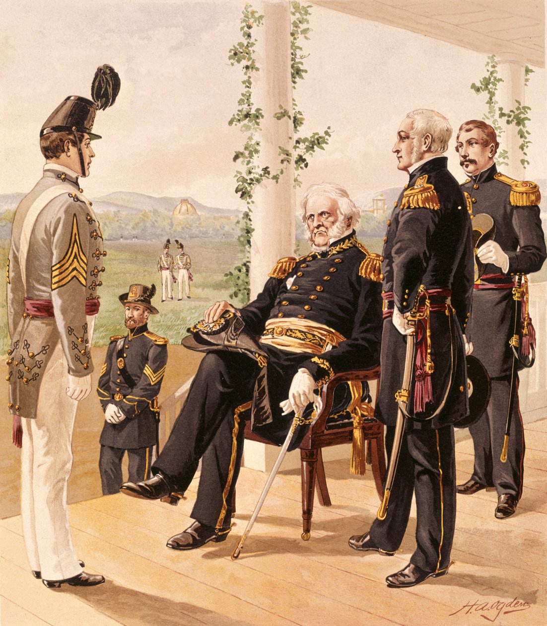 美国军队的制服，1858年至1861年，由GH Buek and Company出版，1885年 作者 亨利·亚历山大·奥格登