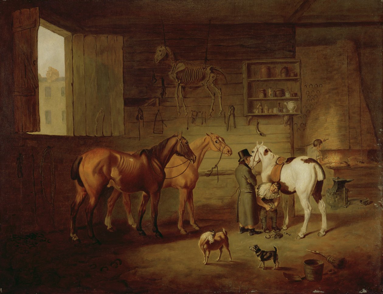 The Blacksmith&39;s Shop，c.1810-20 作者 亨利·伯纳德·沙隆
