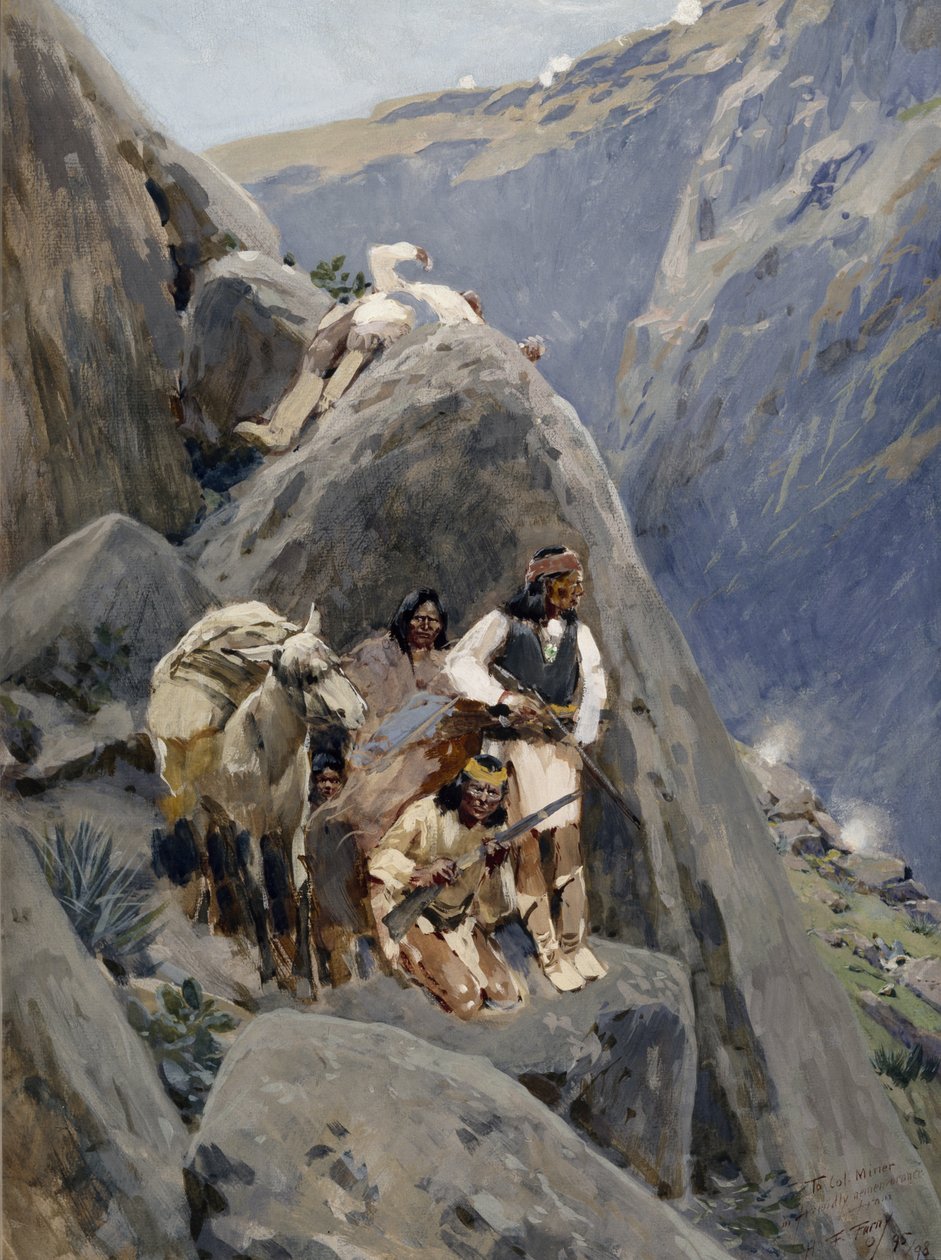 山区的阿帕奇印第安人，1895-98 作者 亨利·弗朗索瓦·法尼