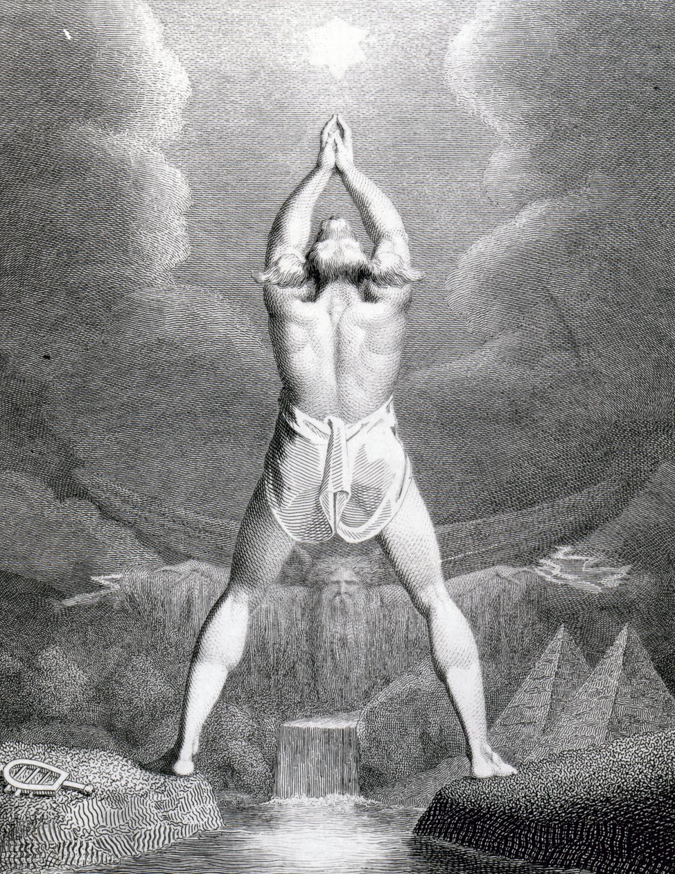 埃及施肥，由William Blake雕刻，1791年 作者 约翰·海因里希·富斯里