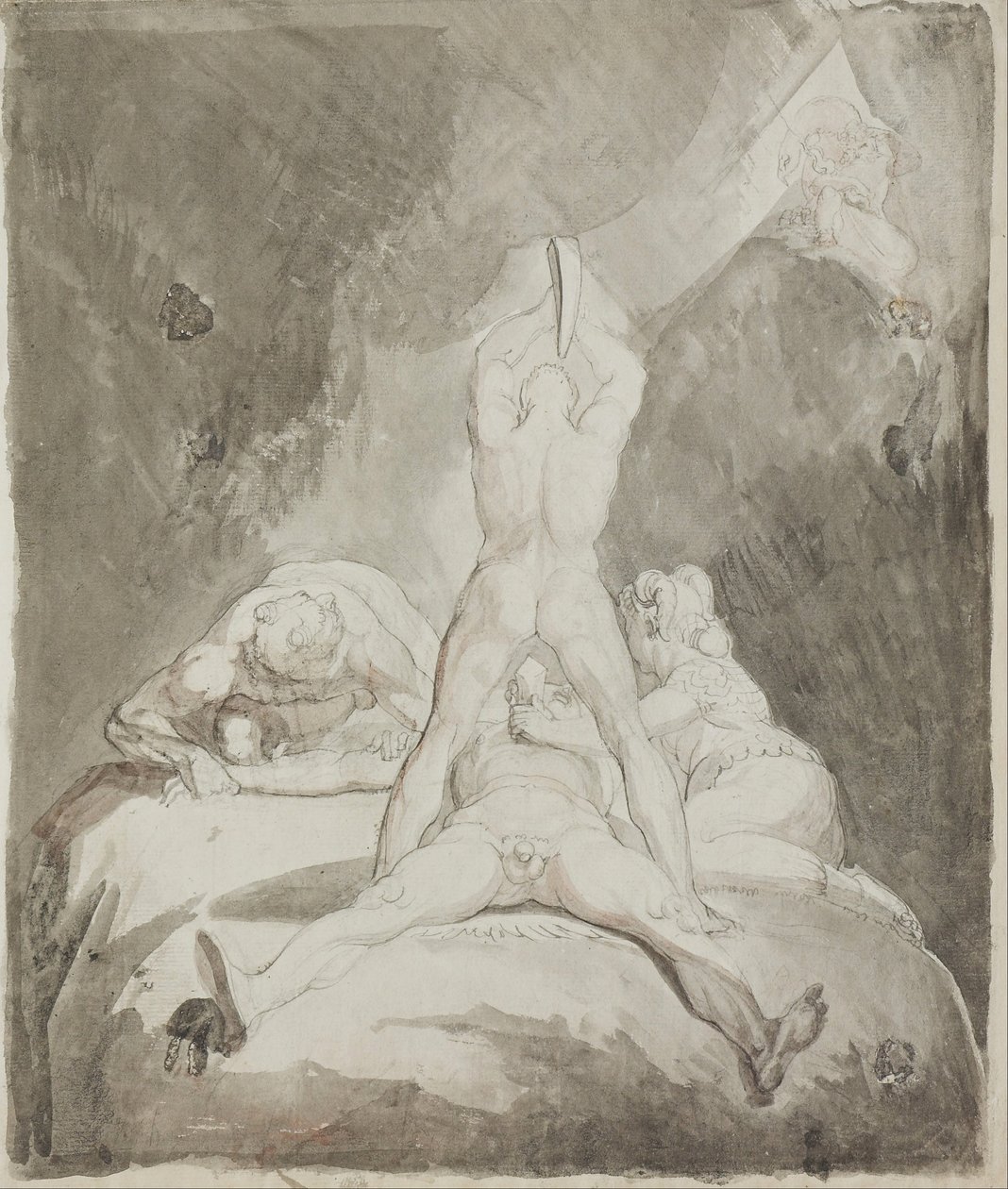 Hephaestus，Bia和Crato在高加索山上保护普罗米修斯 作者 约翰·海因里希·富斯里
