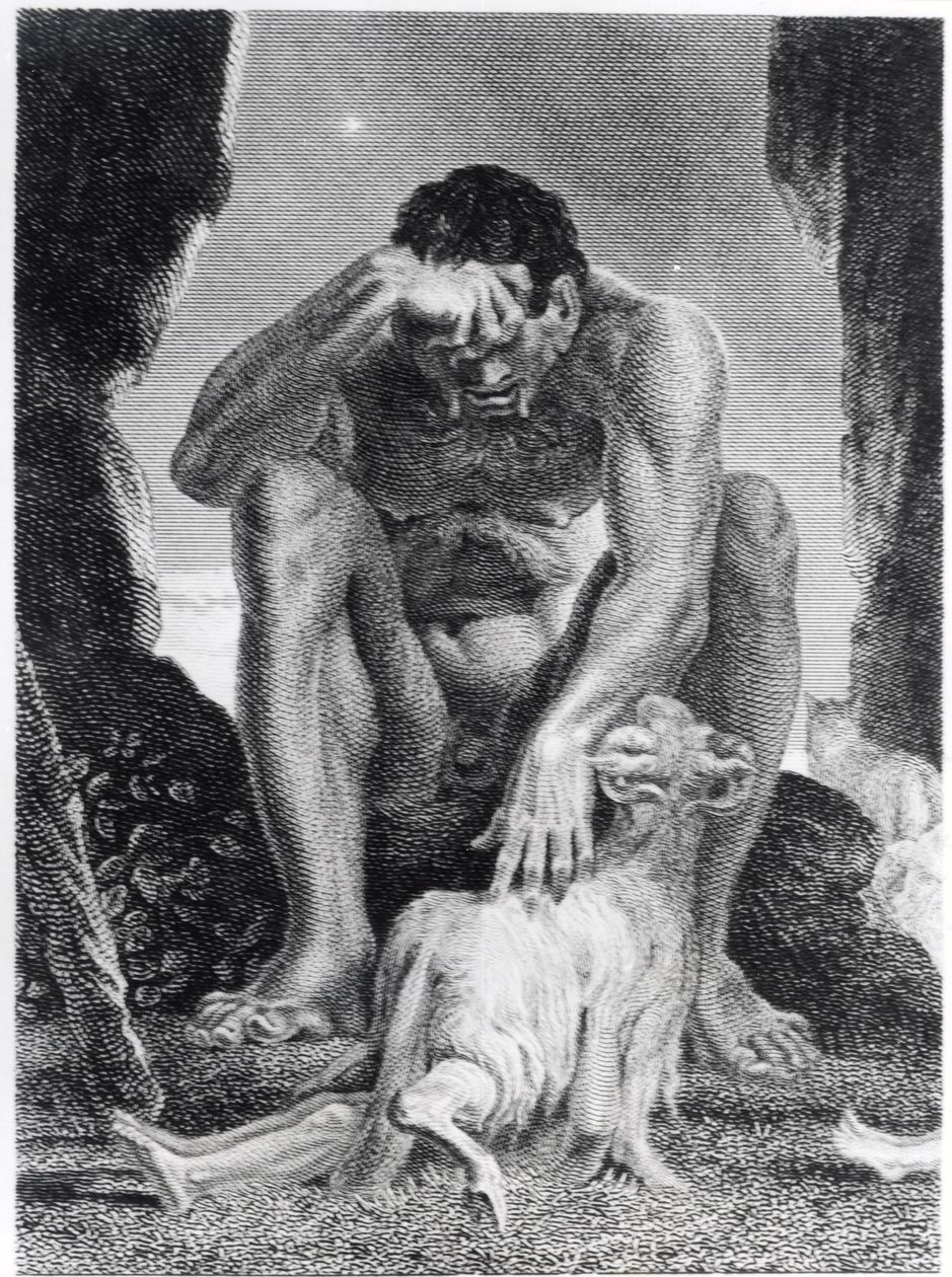 尤利西斯逃离独眼巨人Polyphemus，由IG Walker雕刻，1808年 作者 约翰·海因里希·富斯里