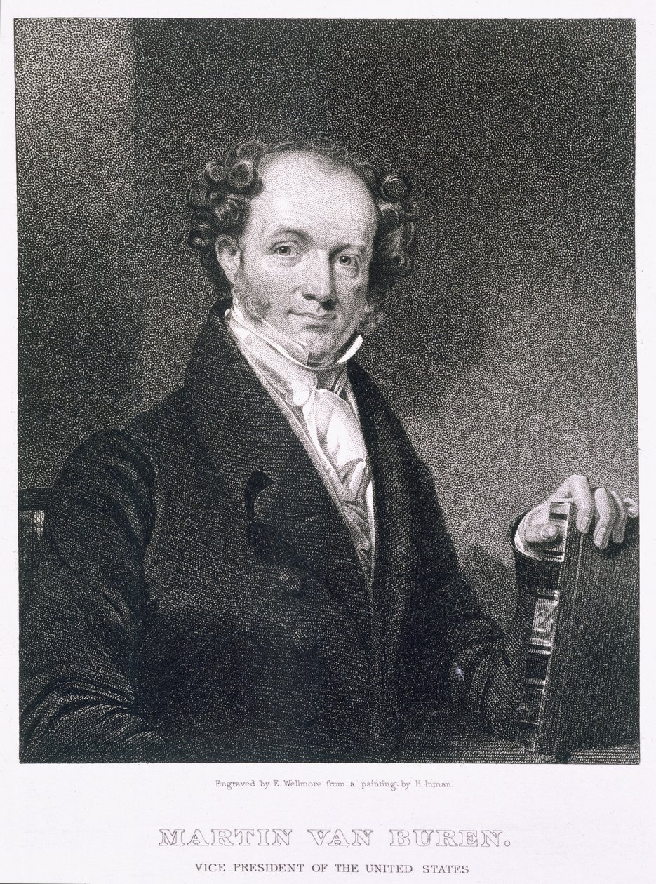Martin Van Buren，由E. Wellmore雕刻 作者 亨利·英曼