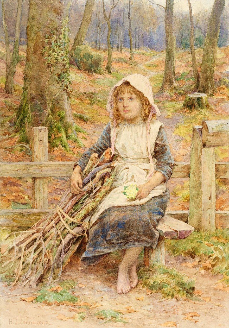 The Wood Gatherer，c.1880 作者 亨利·詹姆斯·约翰斯通