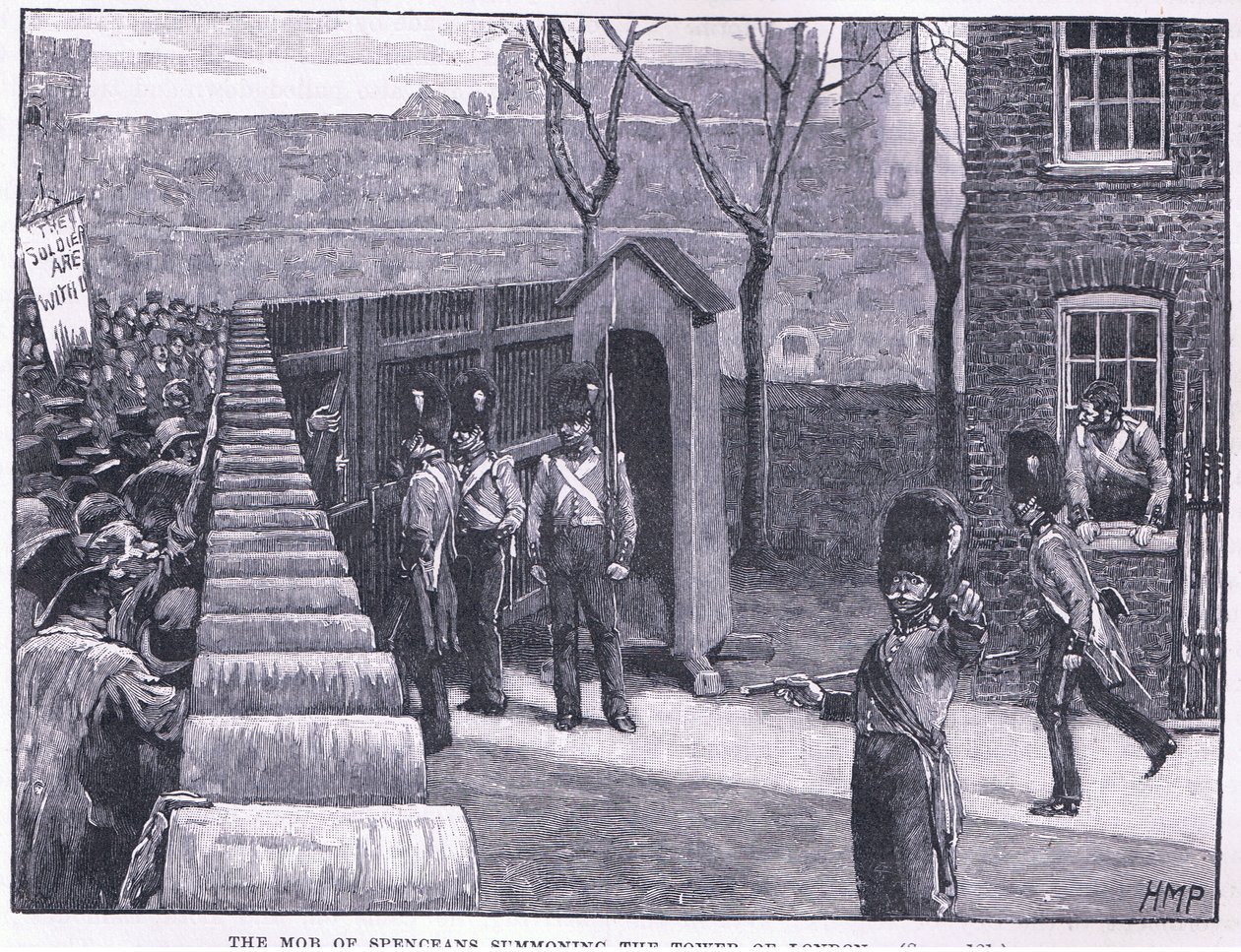 1816年召唤伦敦塔的斯宾塞人群 作者 佩吉特亨利万豪酒店