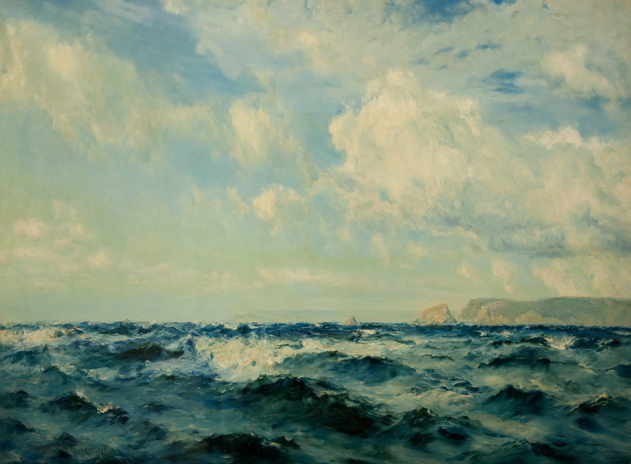 1890年怀特岛（Isle of Wight）的一个轻松的一天 作者 亨利摩尔