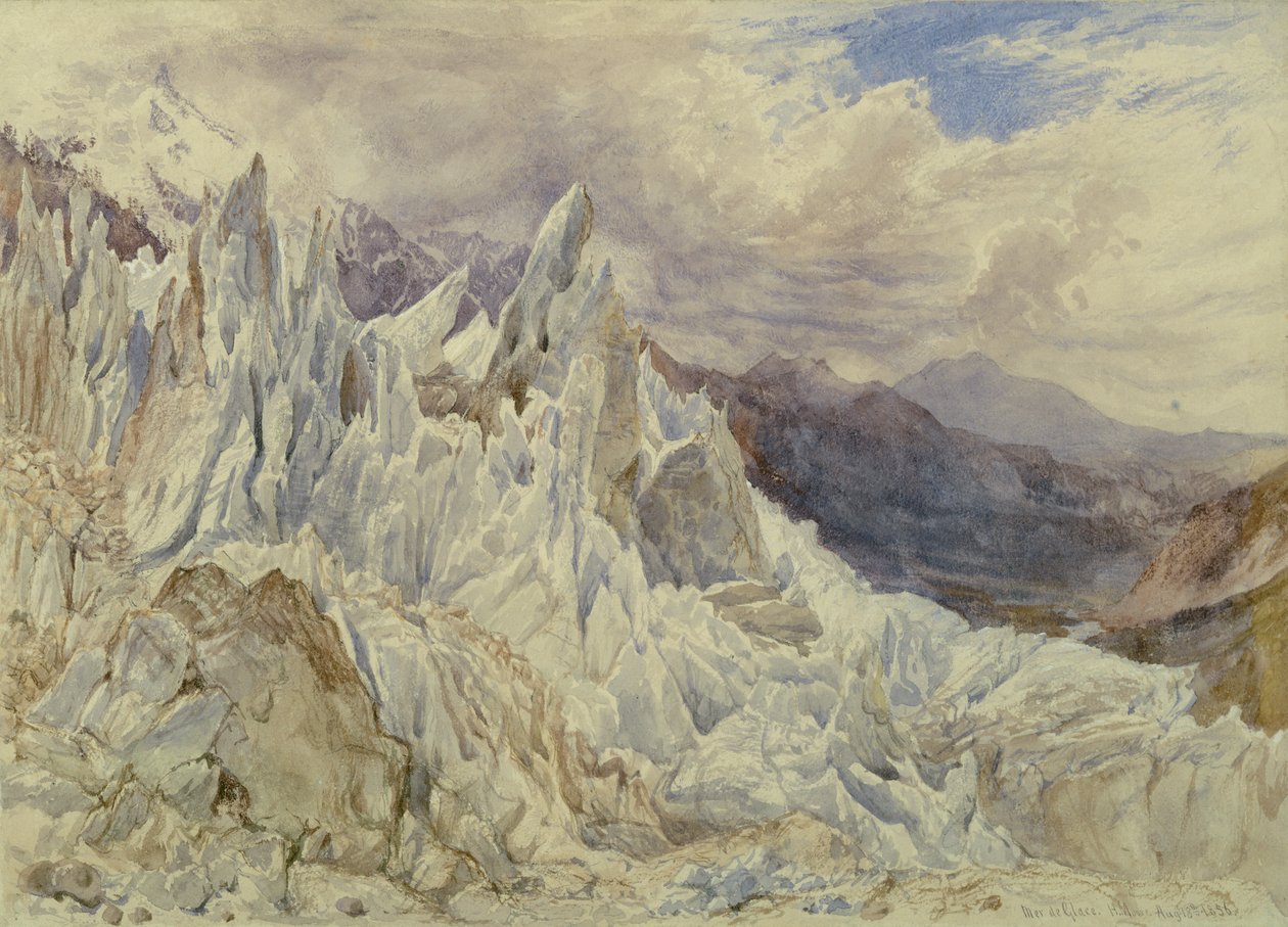 Mer de Glace，1856年（纸上涂有水粉的石墨） 作者 亨利摩尔