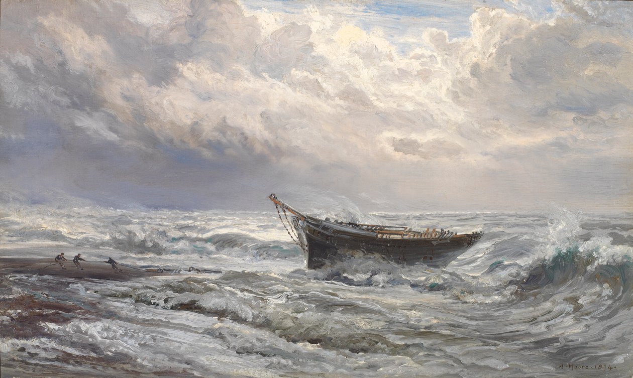 风雨如磐的海洋，1874年 作者 亨利摩尔
