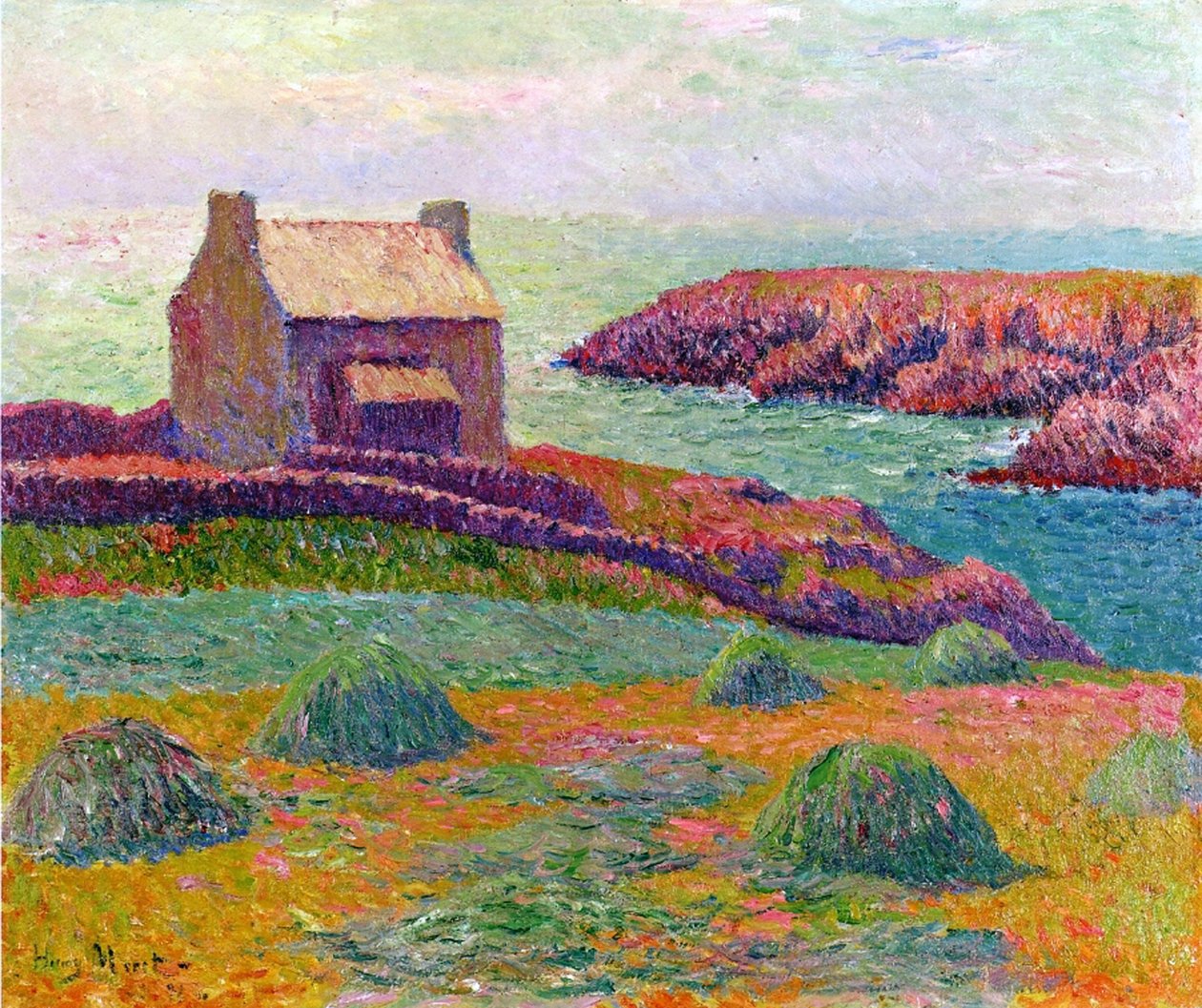 布列塔尼的一个小屋，1898年 作者 亨利莫雷特