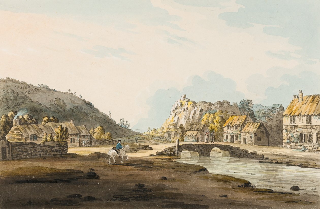 Tolcarne Bridge [Newlyn]，c.1804（纸上wc） 作者 亨利·彭达维斯·特雷门希雷