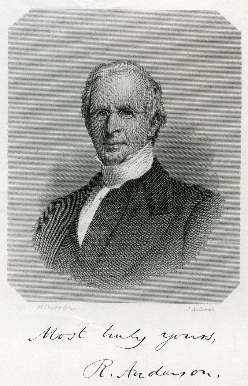 Rufus Anderson，由J. Andrews雕刻，c，1860 作者 亨利·彼得斯·格雷