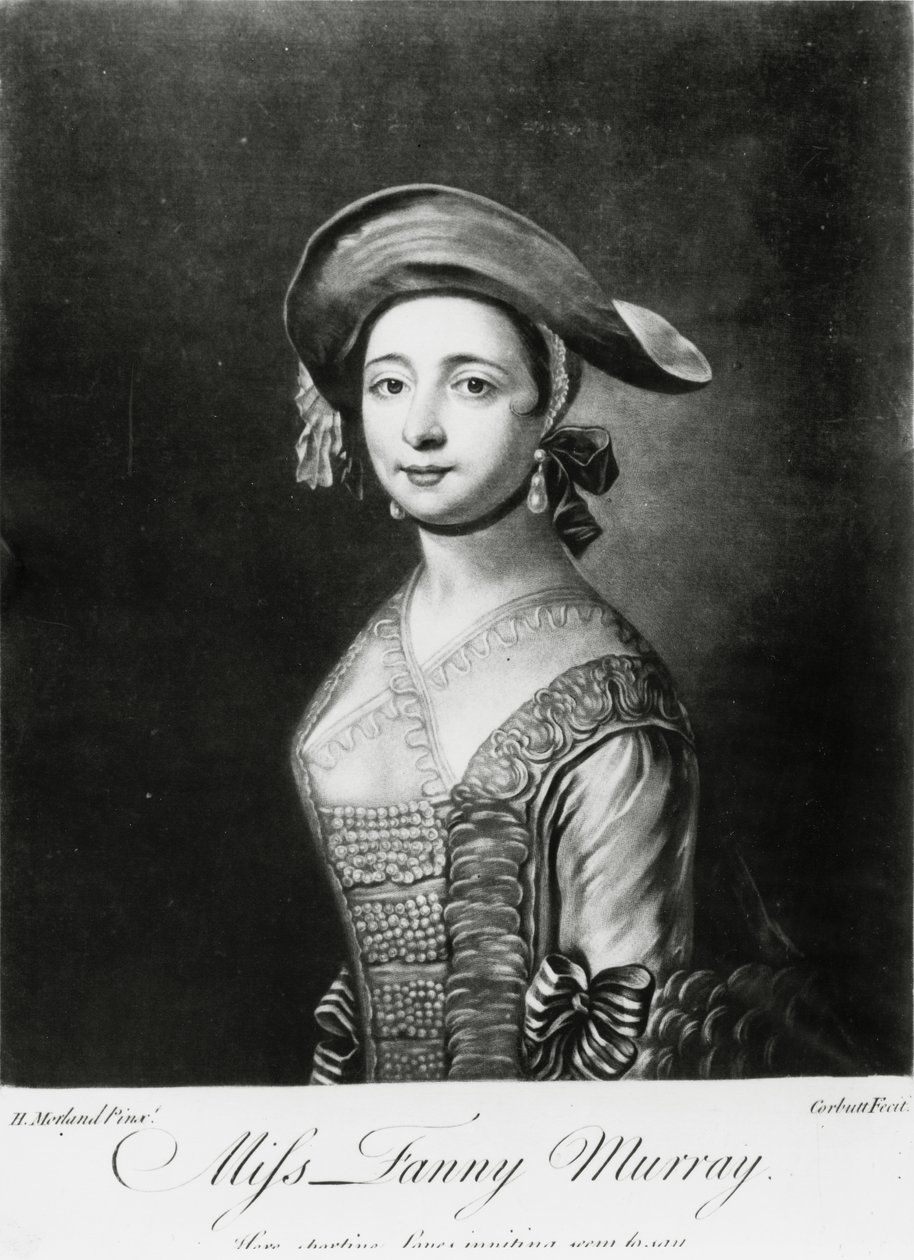 由Corbutt（mezzotint）雕刻的Fanny Murray小姐 作者 亨利·罗伯特·莫兰德