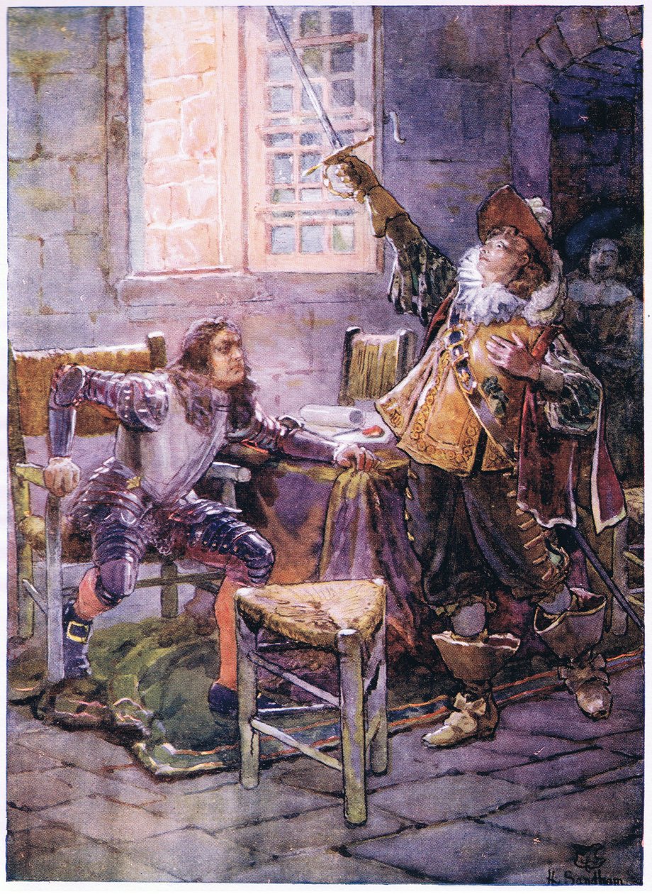 De la Tour拒绝屈服于他的效忠1630，c.1920 作者 亨利·桑德姆（Henry Sandham）