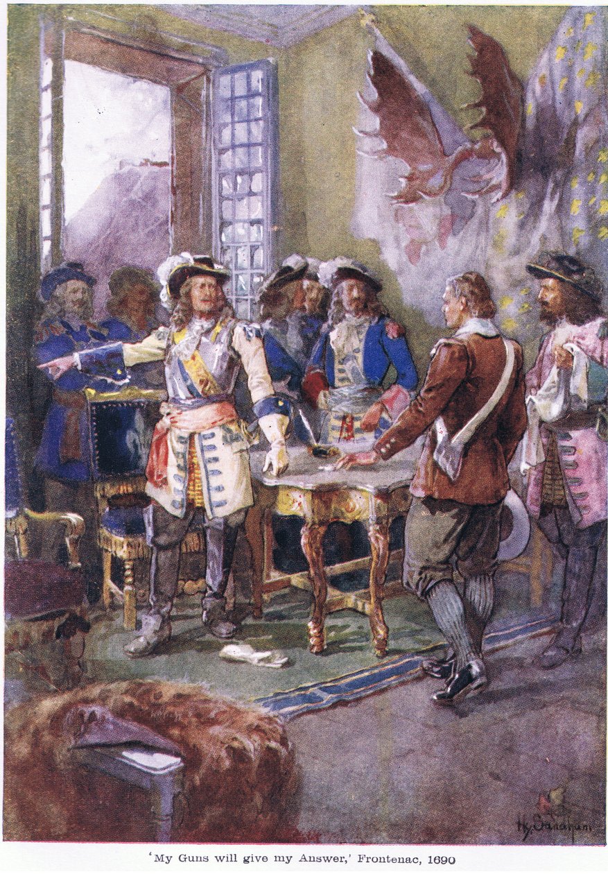 我的枪将给出我的答案Frontenac，1690，c.1920 作者 亨利·桑德姆（Henry Sandham）