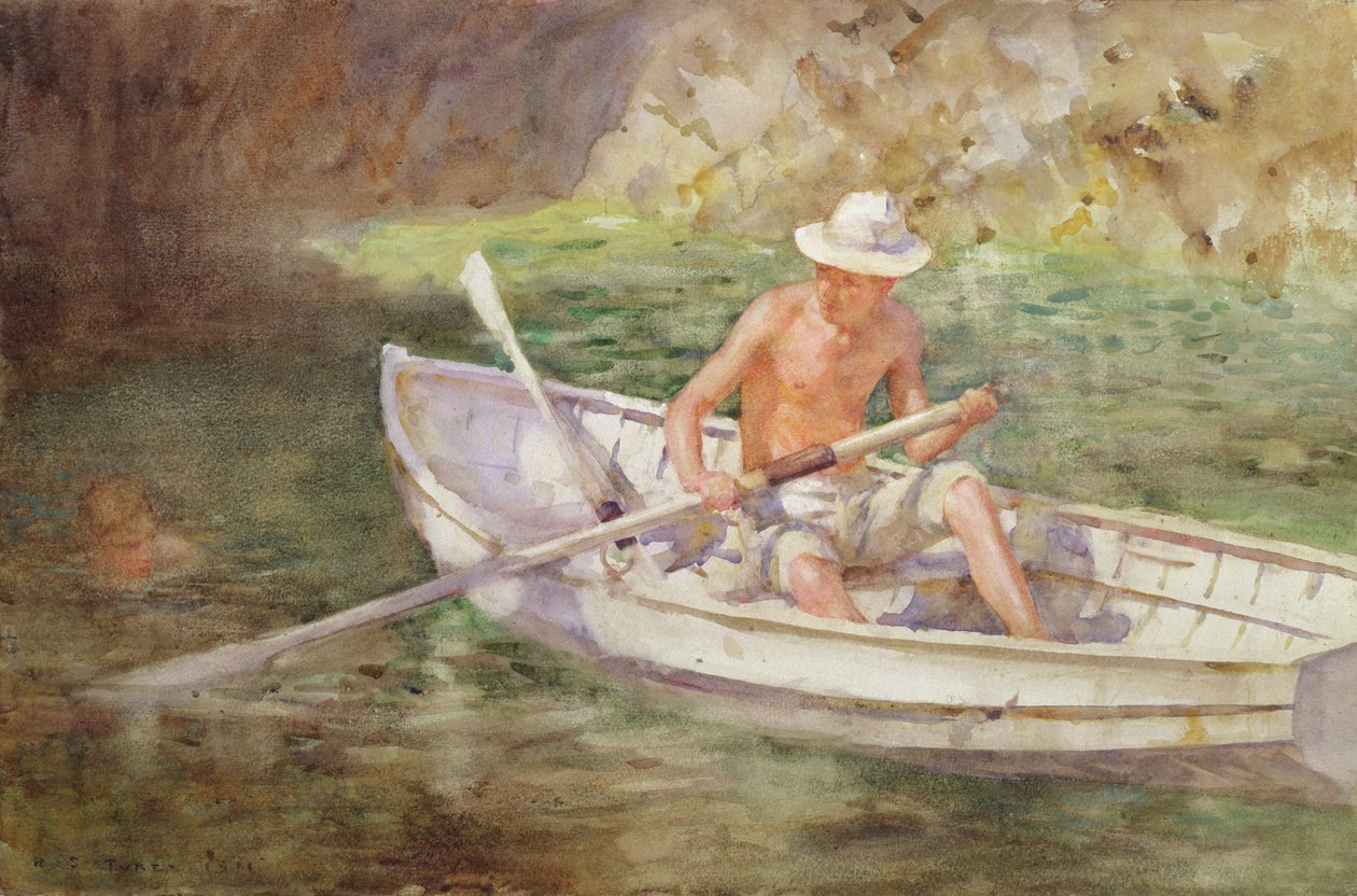 绿水，1911年 作者 亨利·斯科特·图克