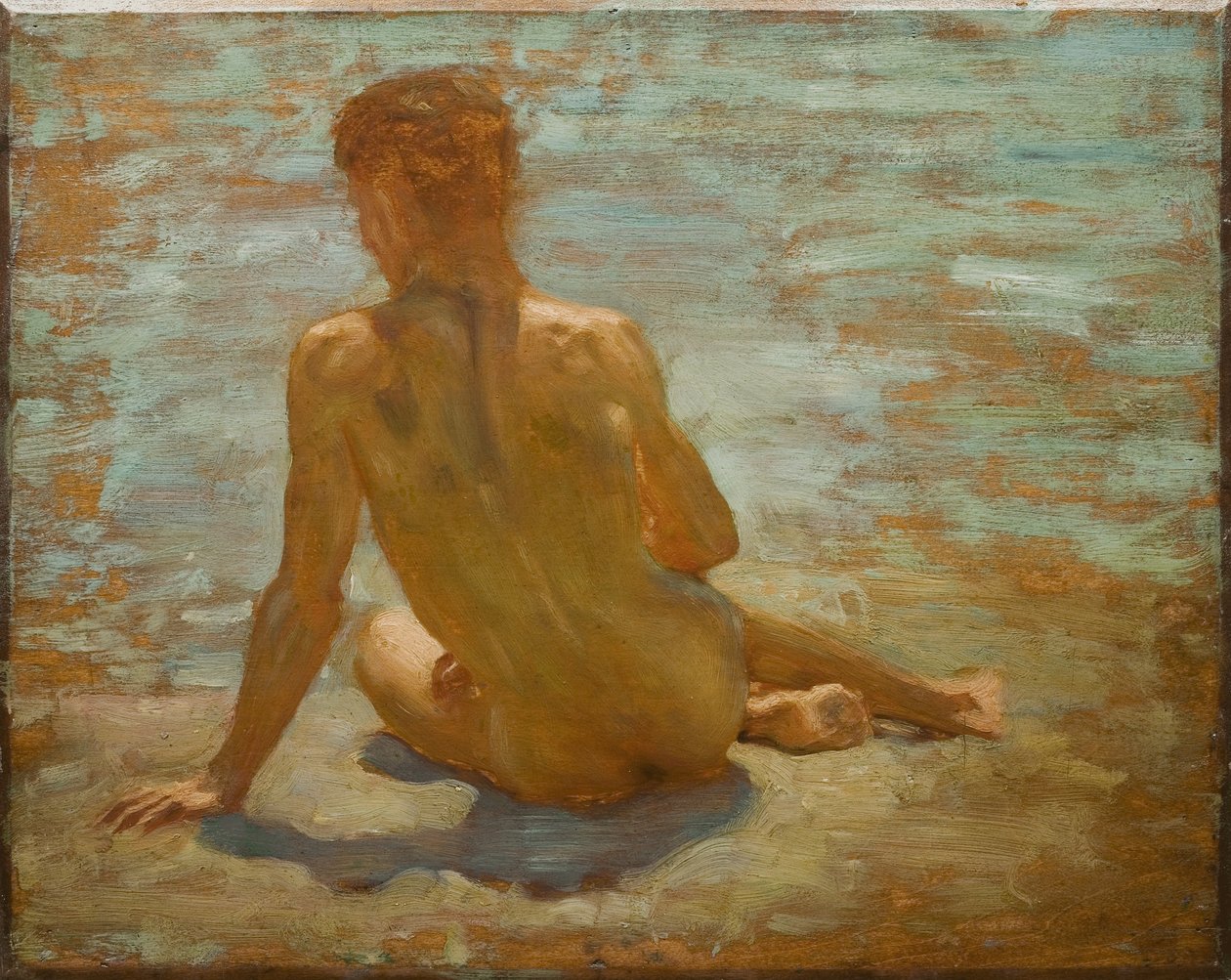 裸体青年素描（早晨辉煌研究），c.1921 作者 亨利·斯科特·图克