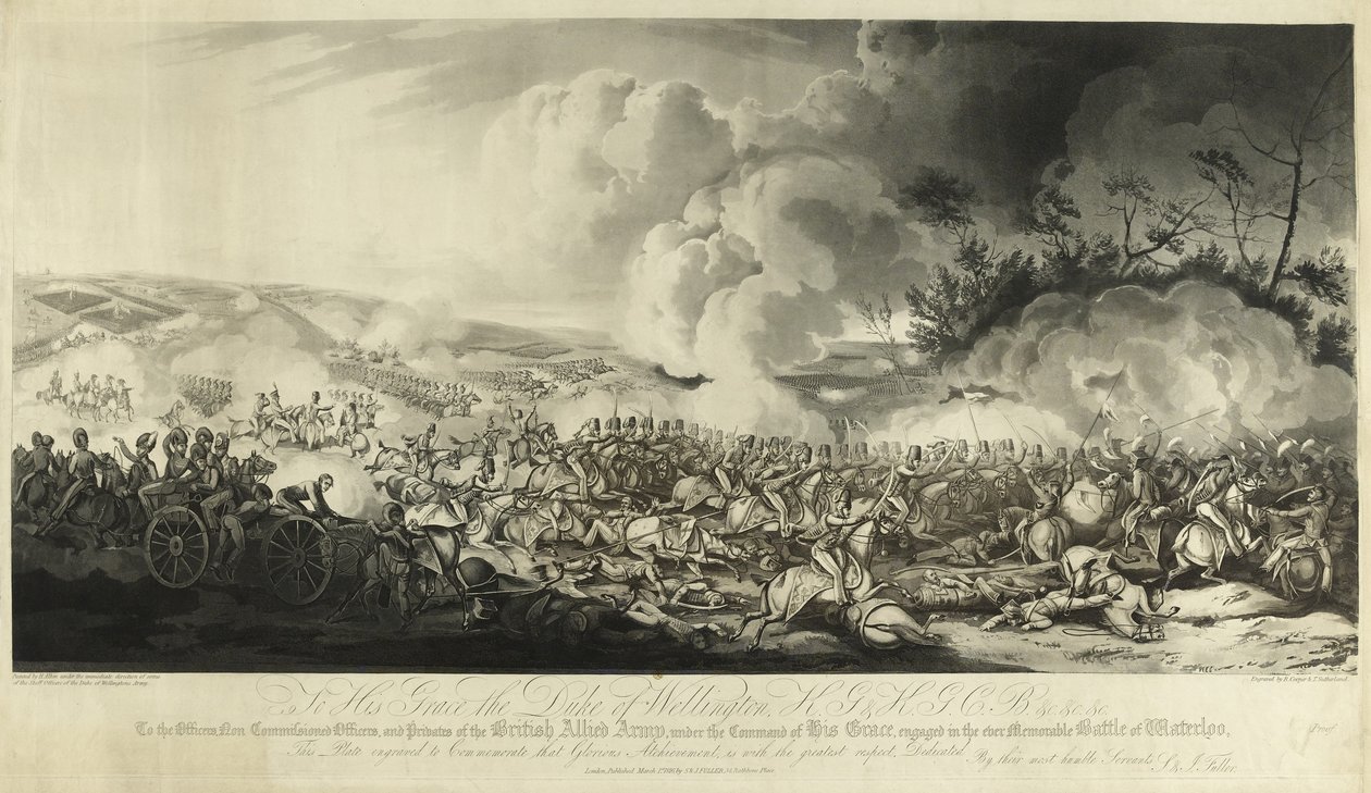 滑铁卢战役，1815年，1816年（aquatint） 作者 亨利·托马斯·阿尔肯