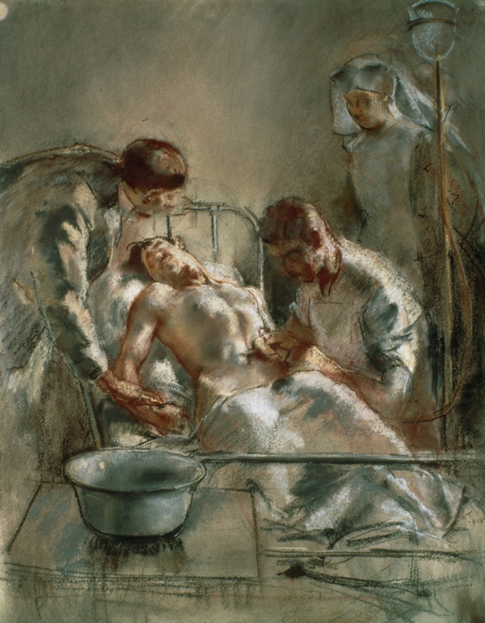 Saline Infusion- 1915年在英国红十字会医院Arc-en-Barrois发生的事件 作者 亨利·唐克斯