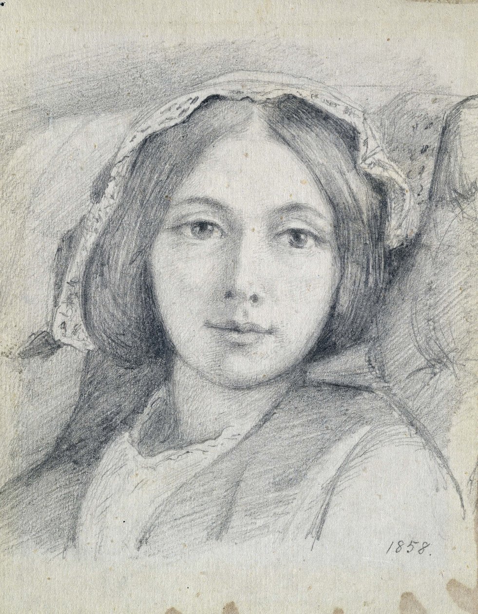 Mary Ellen Meredith，1858年（铅笔在纸上） 作者 亨利沃利斯