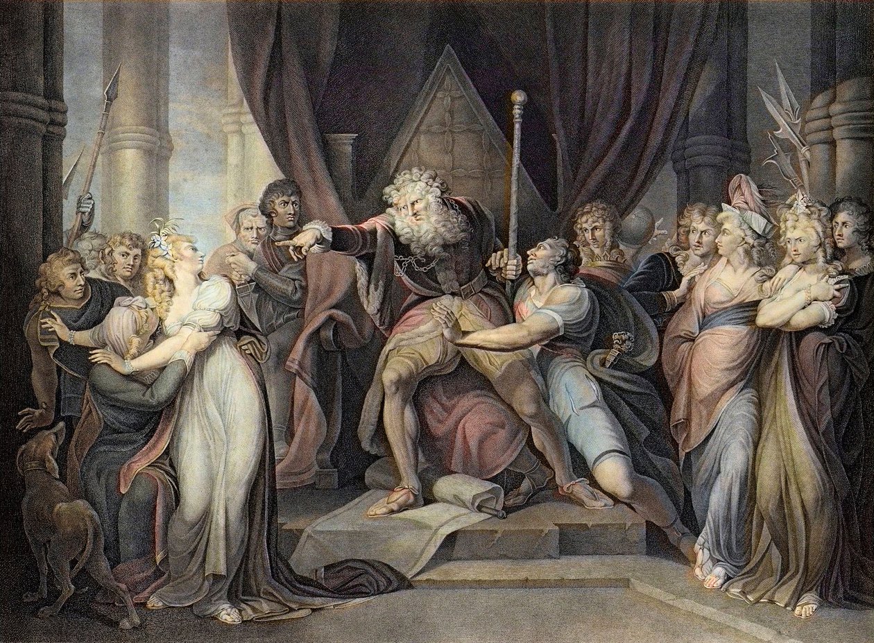 Shakespeare - King Lear - King Lear - Act I Scene I. - King Lear Casting Out His Daughter Cordelia - engraving after Henry Fuseli 作者 亨利·富塞利