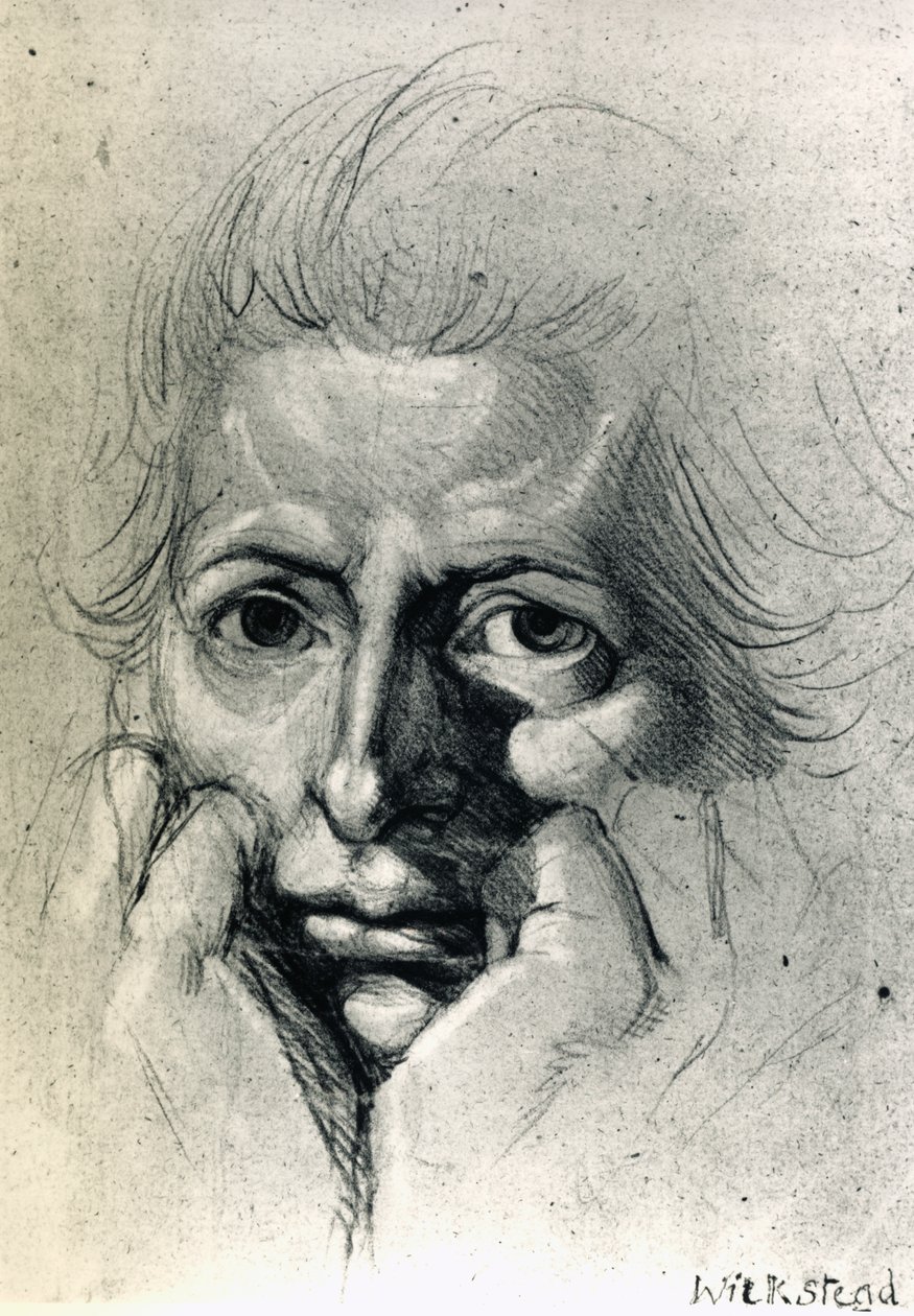 《自画像研究》，亨利·富塞利（Henry Fuseli，1741-1825 年）绘。 瑞士 作者 约翰·海因里希·富斯里